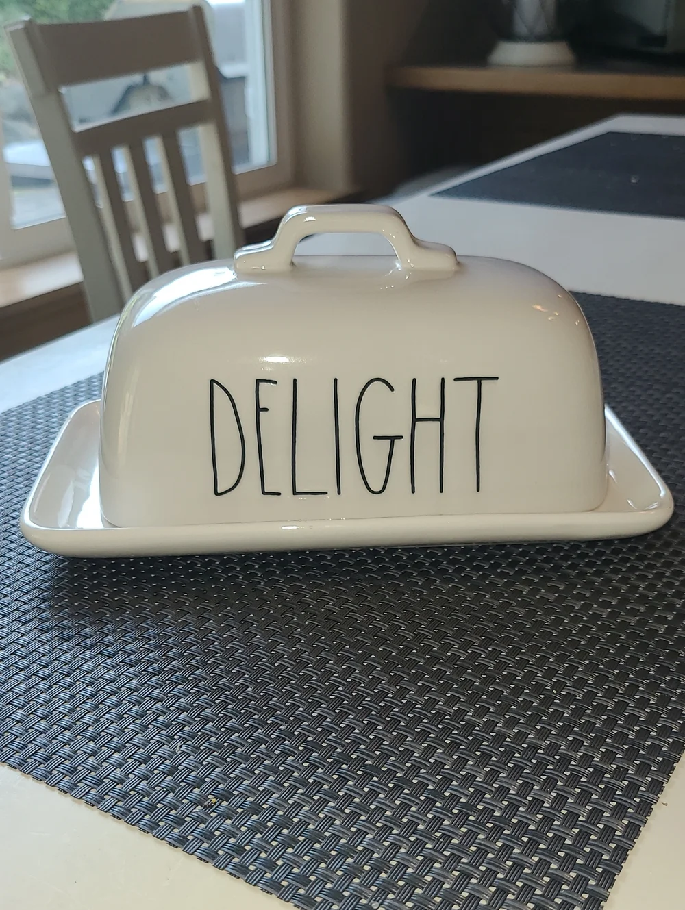 Delight White Ceramic Butter Dish - Classic Home Dining